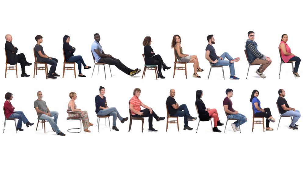 いろいろな人の座り姿勢