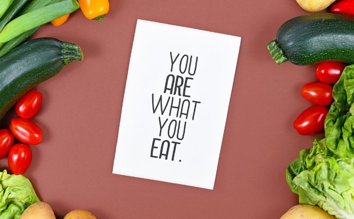 You are what you eat（あなたはあなたの食べたものでできている）.