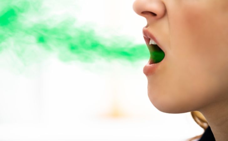 口臭を可視化した様子