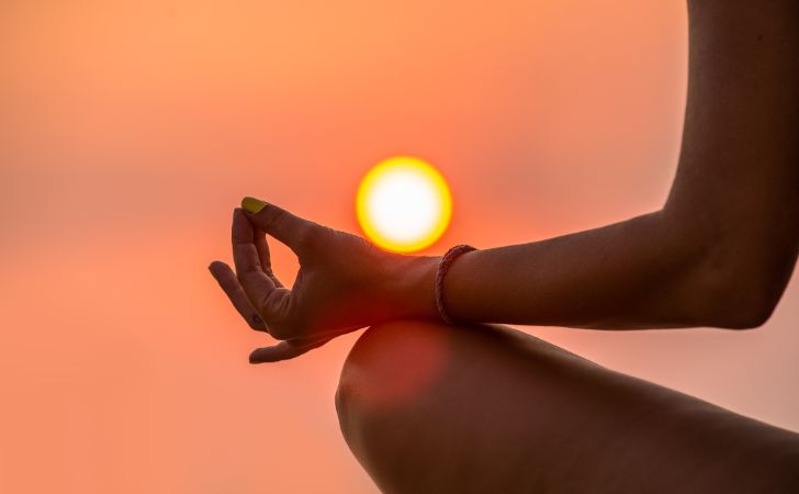 瞑想とサンセット