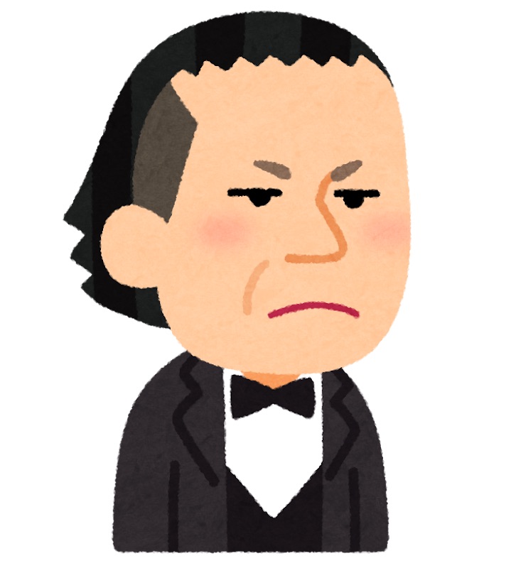 ざんぎり頭の岩倉具視のイラスト